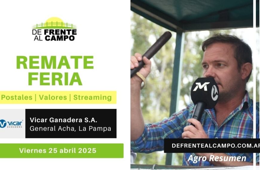 Remate Feria de Vicar Ganadera S.A. | General Acha | Viernes 25/abril/2025