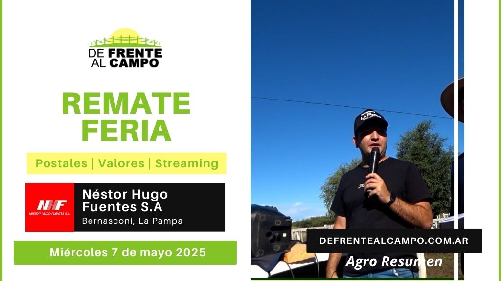 Remate Feria de Néstor Hugo Fuentes S.A. | Bernasconi | Miércoles 07/05/2025