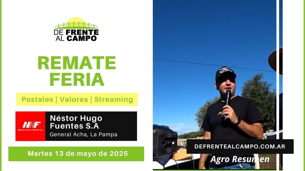 Remate Feria de Néstor Hugo Fuentes S.A. | General Acha | Martes 13/05/2025