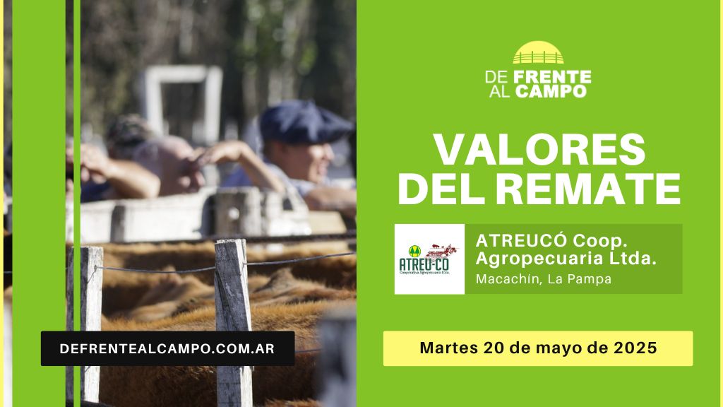 Valores del remate de ATREU-CO | Macachín | Martes 20/05/2025
