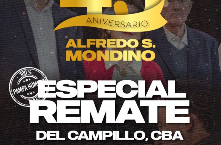 Alfredo S. Mondino | Del Campillo, CBA | Próximo Remate Feria el martes 10 de junio de 2025