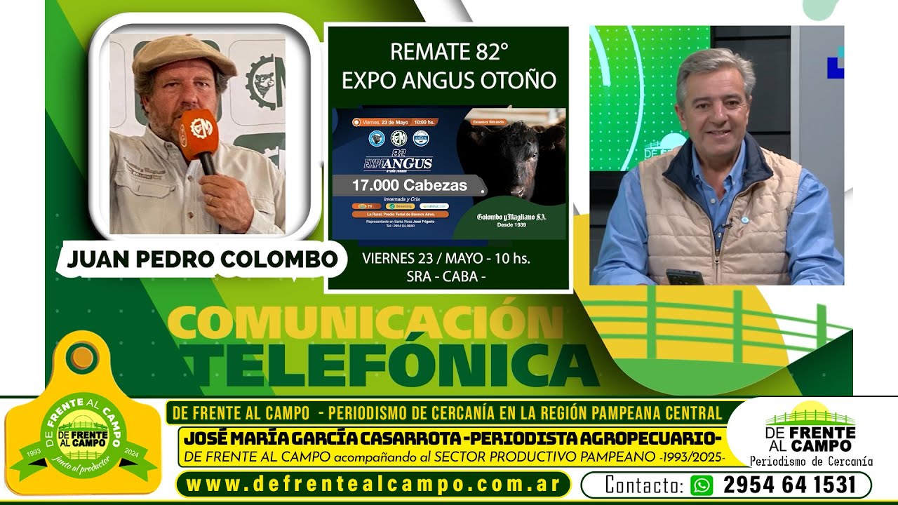 Entrevista: Juan Pedro Colombo de Colombo y Magliano S.A. y el remate televisado de la 82° Expo Angus de Otoño