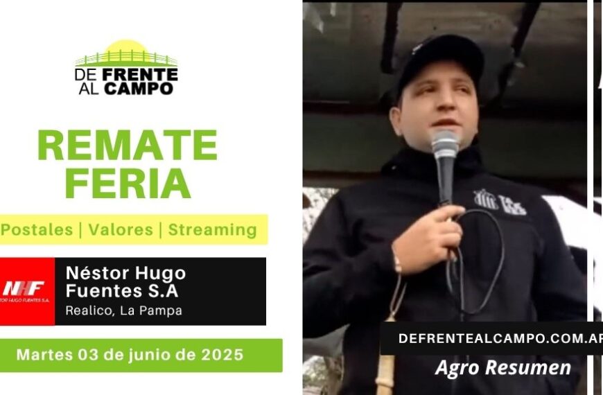 Remate Feria de Néstor Hugo Fuentes S.A. | Realicó | Martes 03/06/2025