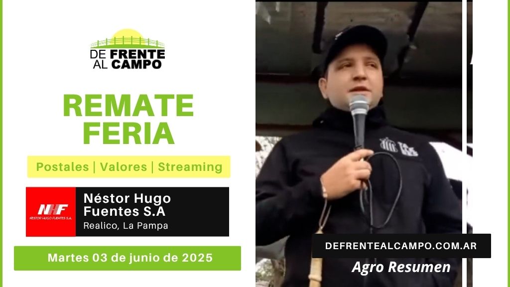 Remate Feria de Néstor Hugo Fuentes S.A. | Realicó | Martes 03/06/2025