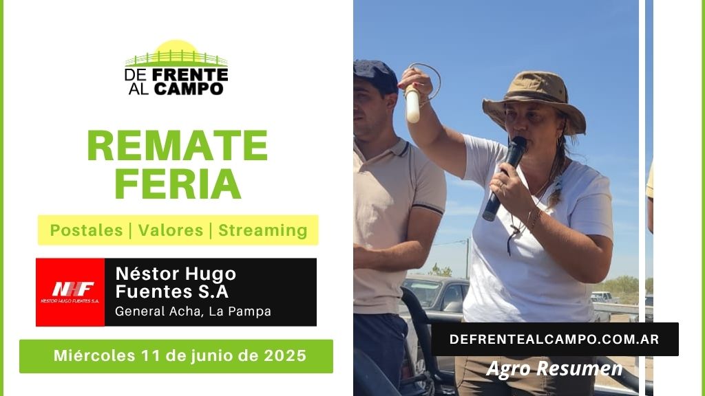 Remate Feria de Néstor Hugo Fuentes S.A. | General Acha | Miércoles 11/06/2025