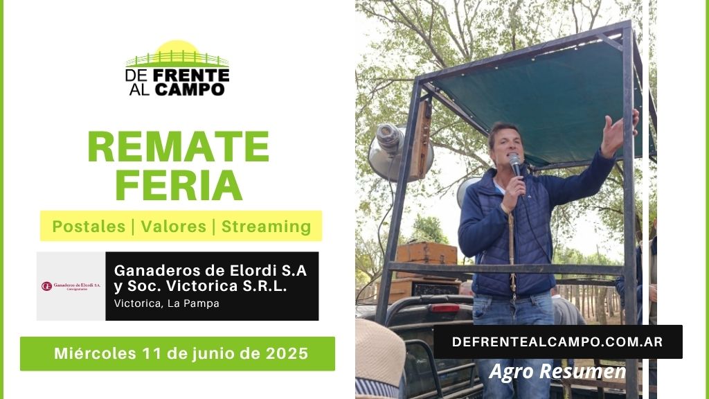 Remate Feria de Ganaderos de Elordi S.A. y Sociedad Victorica S.R.L. | Victorica | Miércoles 11/06/2025