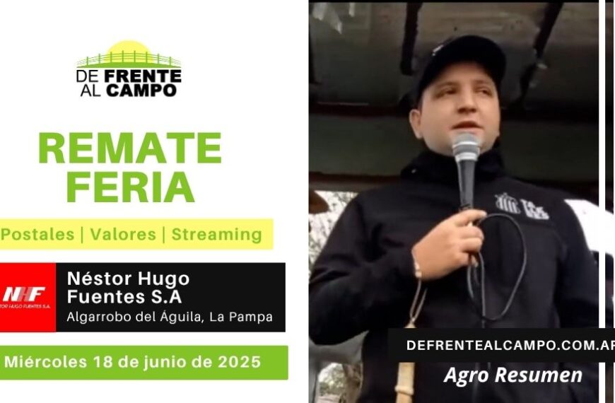 Remate Feria de Néstor Hugo Fuentes S.A. | Algarrobo del Águila | Miércoles 18/06/2025
