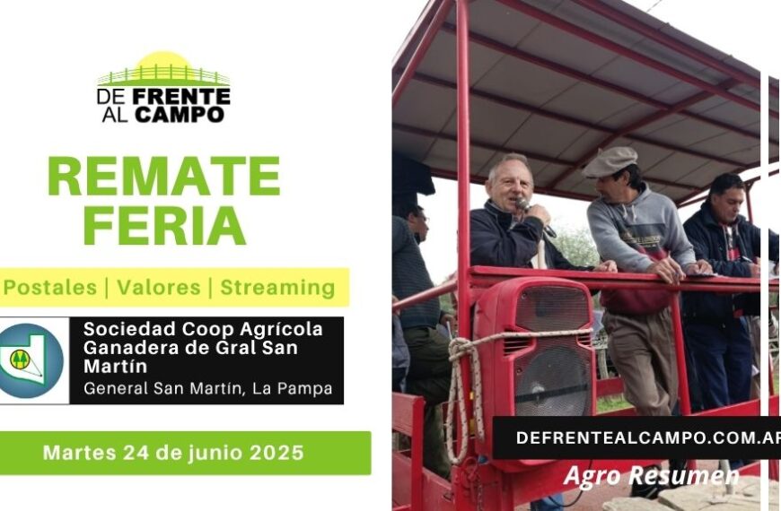 Remate Feria de Sociedad Cooperativa Agrícola Ganadera Ltda. | General San Martín | Martes 24/06/2025