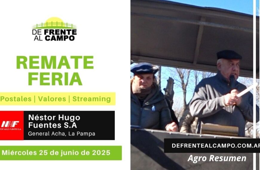 Remate Feria de Néstor Hugo Fuentes S.A. | General Acha | Miércoles 25/06/2025