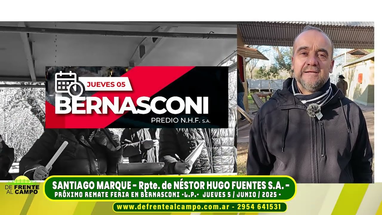 Entrevista: Santiago Marque adelanta detalles del remate de Néstor Hugo Fuentes S.A. en Bernasconi