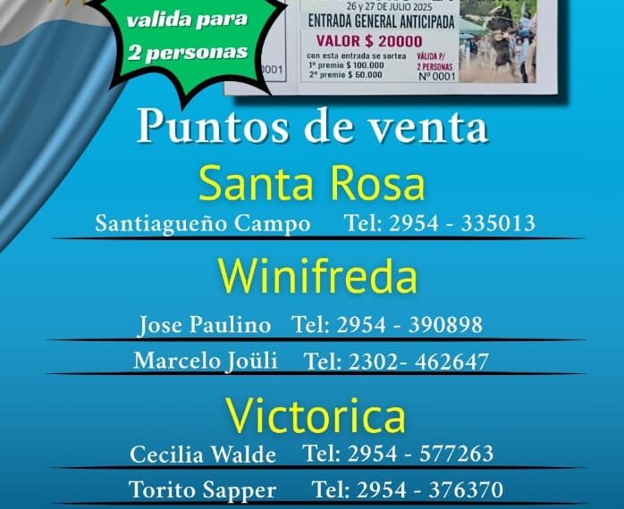 9na Fiesta Criolla en Luan Toro, La Pampa este 26 y 27 de julio
