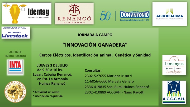 Jornada de Innovación Ganadera en Huinca Renancó | Tecnología, Genética y Sanidad en el campo