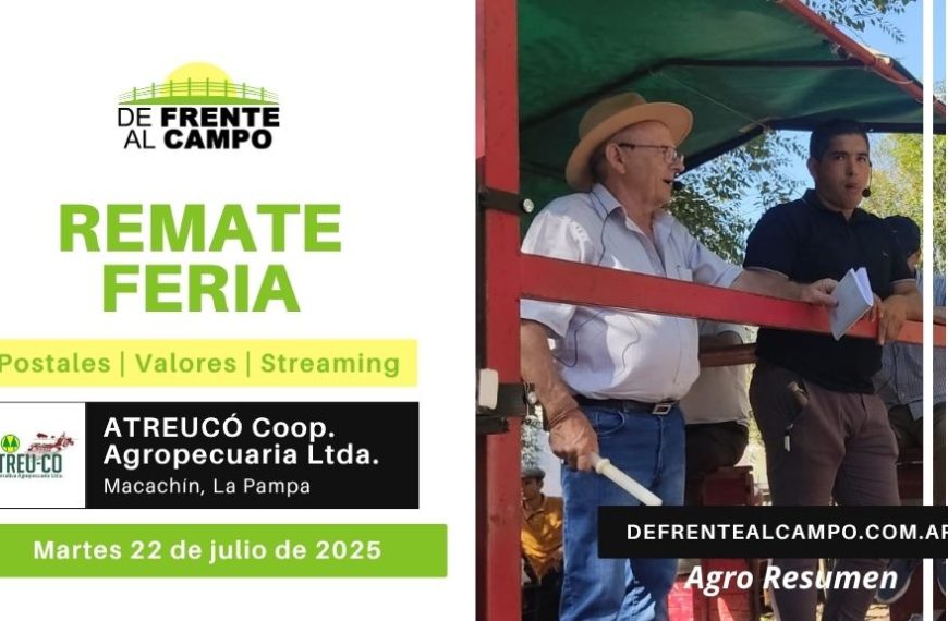 Remate Feria de Atreu-có Cooperativa Agropecuaria LTDA. de Macachín | Macachín | Martes 22/07/2025