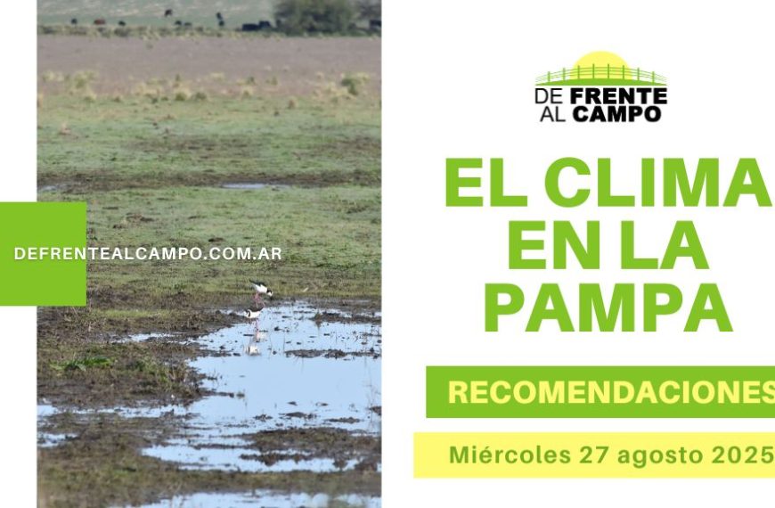 clima La Pampa 28 agosto 2025 con recomendaciones agrícolas