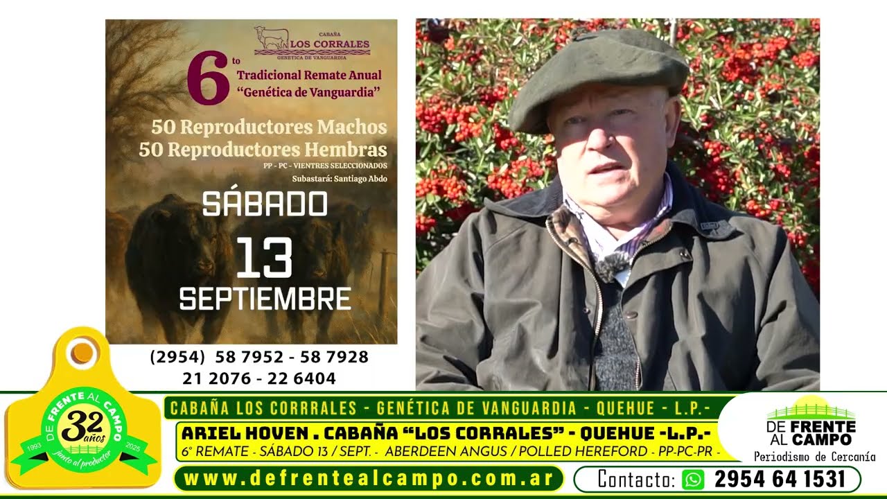 Entrevista: Ariel Hoven anticipó el 6° remate de reproductores Angus y Hereford en Cabaña Los Corrales