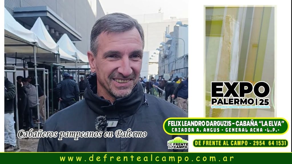 Félix Leandro Darguzis de Cabaña La Elva durante su participación en la Exposición Rural de Palermo 2025