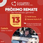 Ganadera Pampeana SRL | General Acha | Próximo Remate Feria el miércoles 13 de agosto de 2025