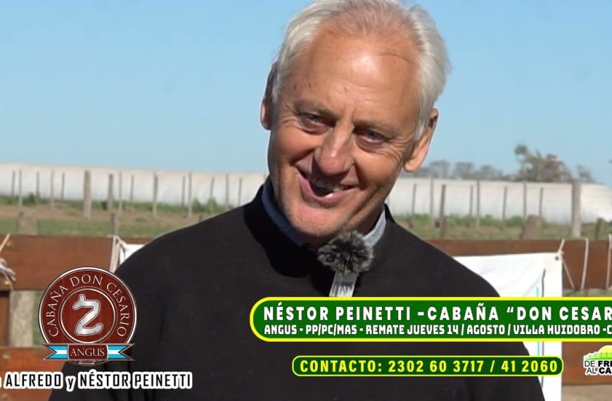 Néstor Peinetti de Cabaña Don Cesario durante la entrevista en De Frente al Campo sobre toros Angus
