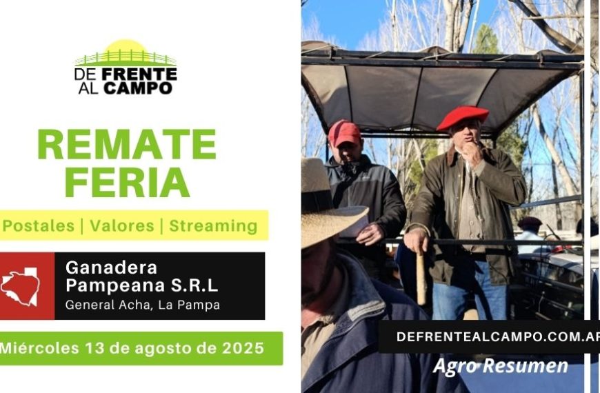 Remate Feria de Ganadera Pampeana SRL | General Acha, La Pampa  | Miércoles 13/08/2025