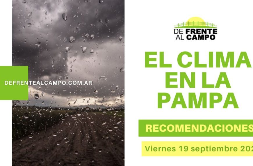 Clima en La Pampa 19 septiembre 2025 con lluvias y nubes oscuras