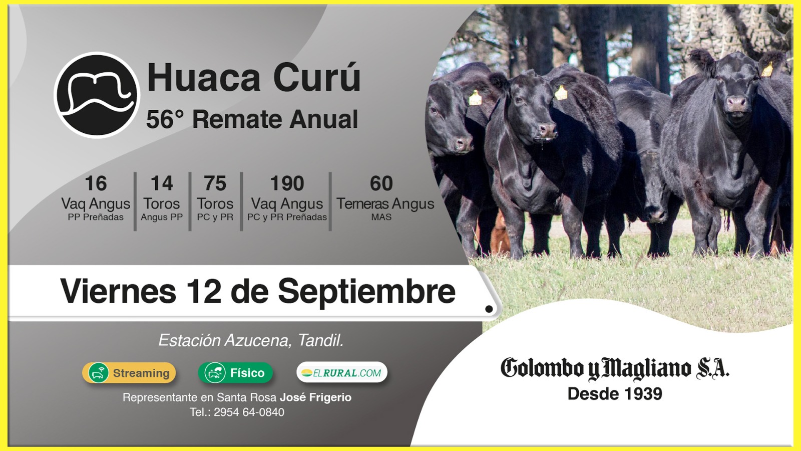 Colombo y Magliano S.A. | Estación Azucena, Tandil | Próximo Remate Feria el viernes 12 de septiembre de 2025
