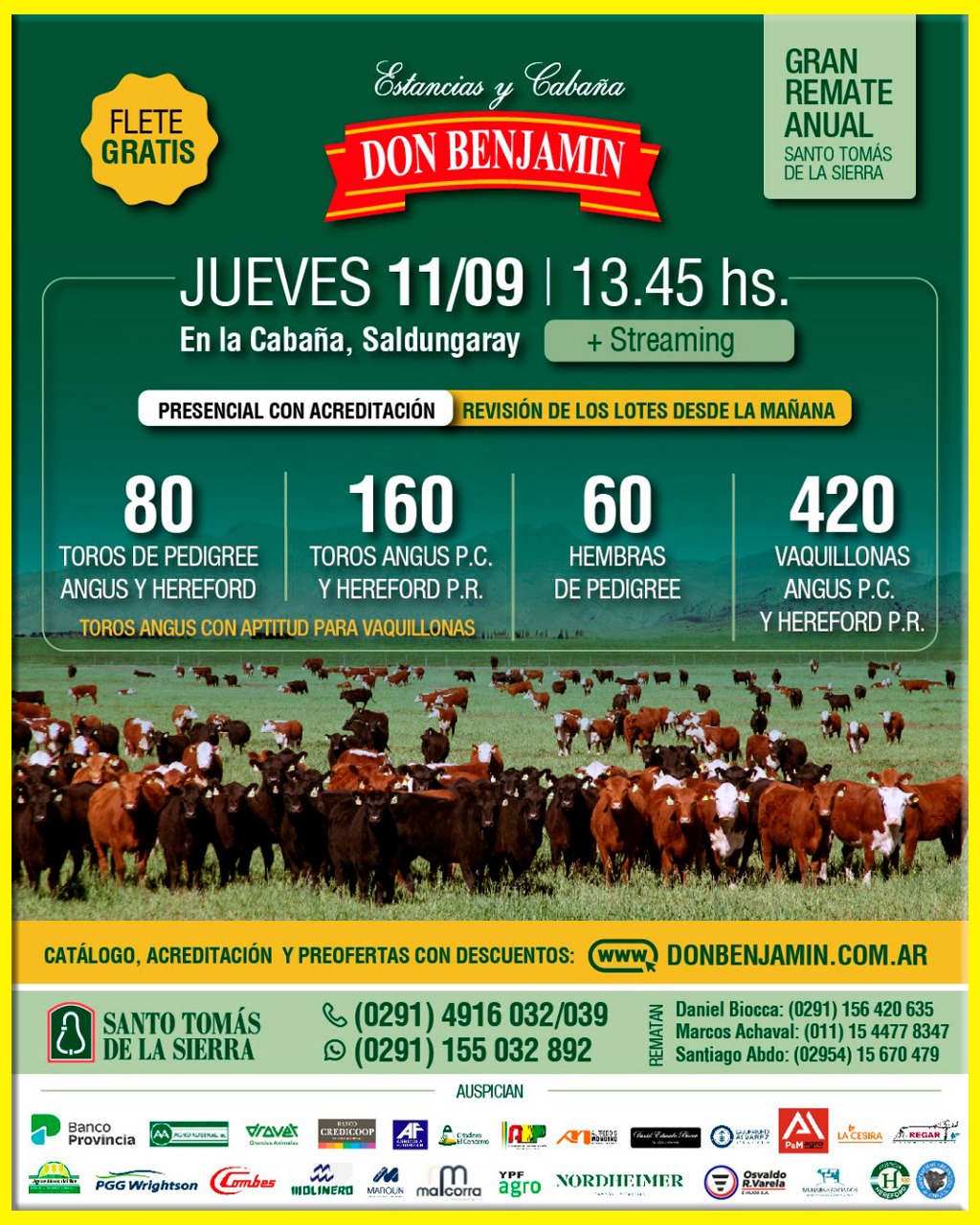 Don Benjamín | Saldungaray | Próximo Remate Feria el Jueves 11 de septiembre de 2025