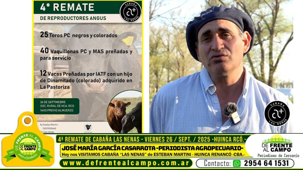Esteban Martini de Cabaña Las Nenas durante la entrevista para De Frente al Campo.