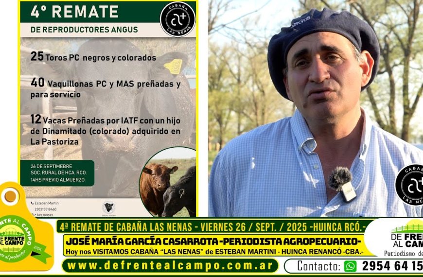 Entrevista: Esteban Martini y el 4° remate de Cabaña Las Nenas en Huinca Renancó