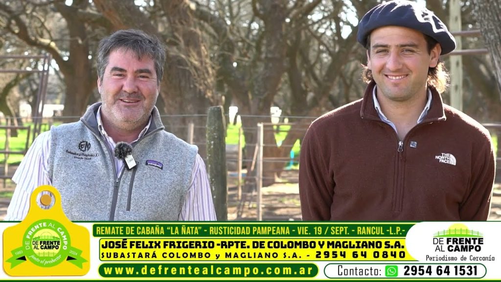 Frigerio y Maglione en entrevista por remate ganadero La Ñata