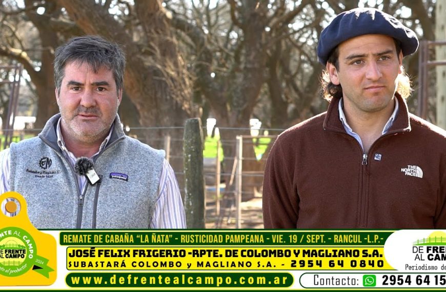 José Félix Frigerio y Gerónimo Maglione en remate ganadero La Ñata
