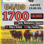 Soc. Coop. Agrícola Ganadera Ltda. | General San Martín | Próximo Remate Feria el jueves 4 de septiembre de 2025