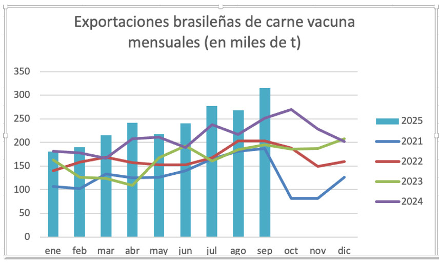 Brasil marca nuevos récords en exportación de carne y Australia alcanza niveles máximos