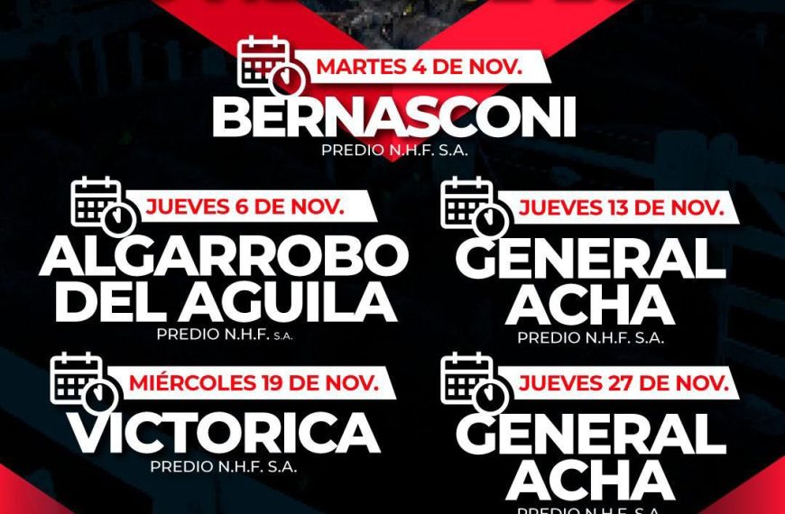 Agenda noviembre 2025 - Remate feria Néstor Hugo Fuentes