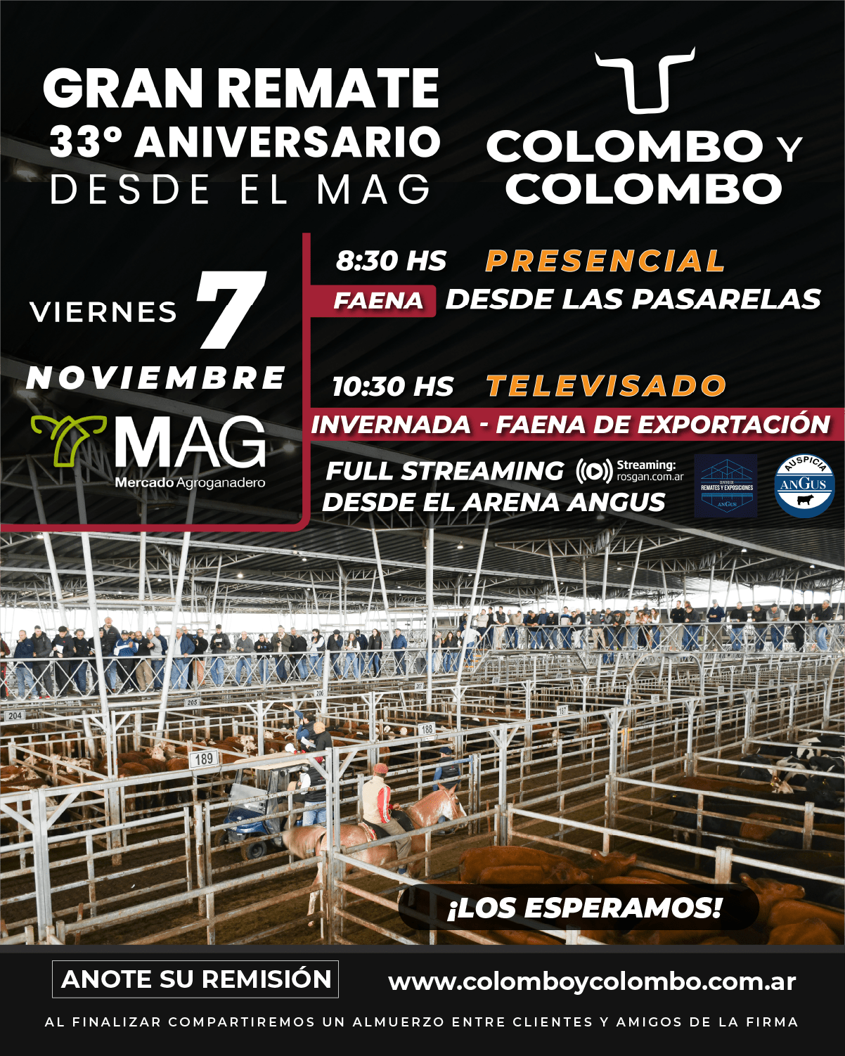 Colombo y Colombo | Mercado Agroganadero (MAG) | Próximo Remate Feria el viernes 7 de noviembre de 2025