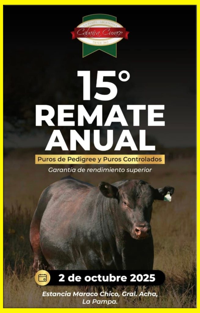 Remate feria Cabaña Curacó en Gral. Acha La Pampa el 2 de octubre 2025