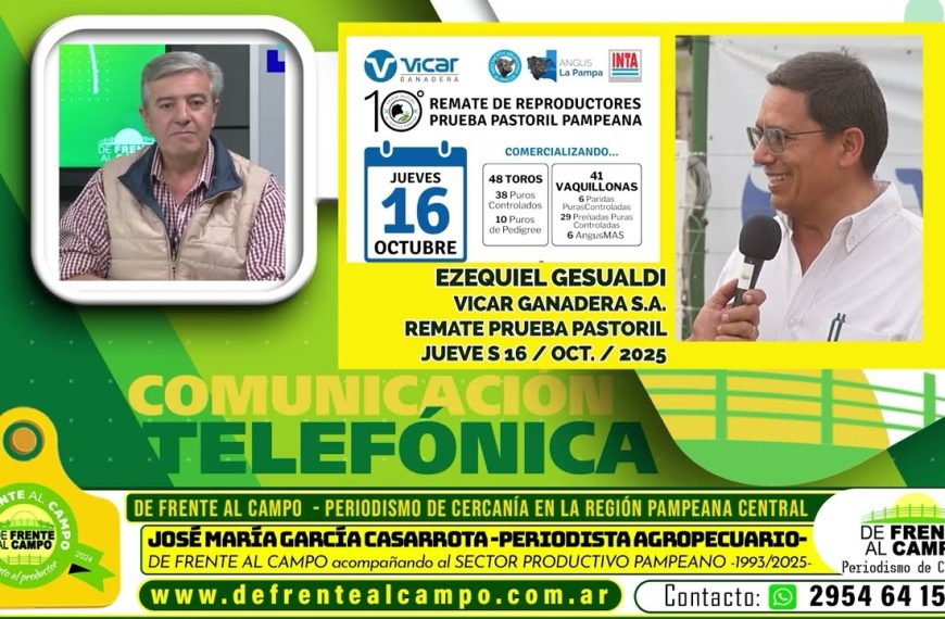Ezequiel Gesualdi Vicar Ganadera remate Prueba Pastoril Genética Pampeana en Victorica