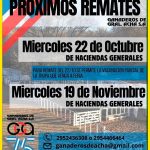 Ganaderos de General Acha S.A. | General Acha | Próximo Remate Feria el miércoles 22 de octubre de 2025