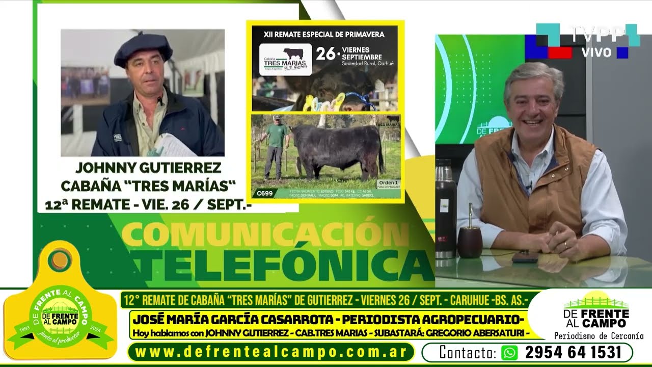Entrevista: Johnny Gutiérrez de Cabaña Tres Marías anticipa el 12° remate en Carhué