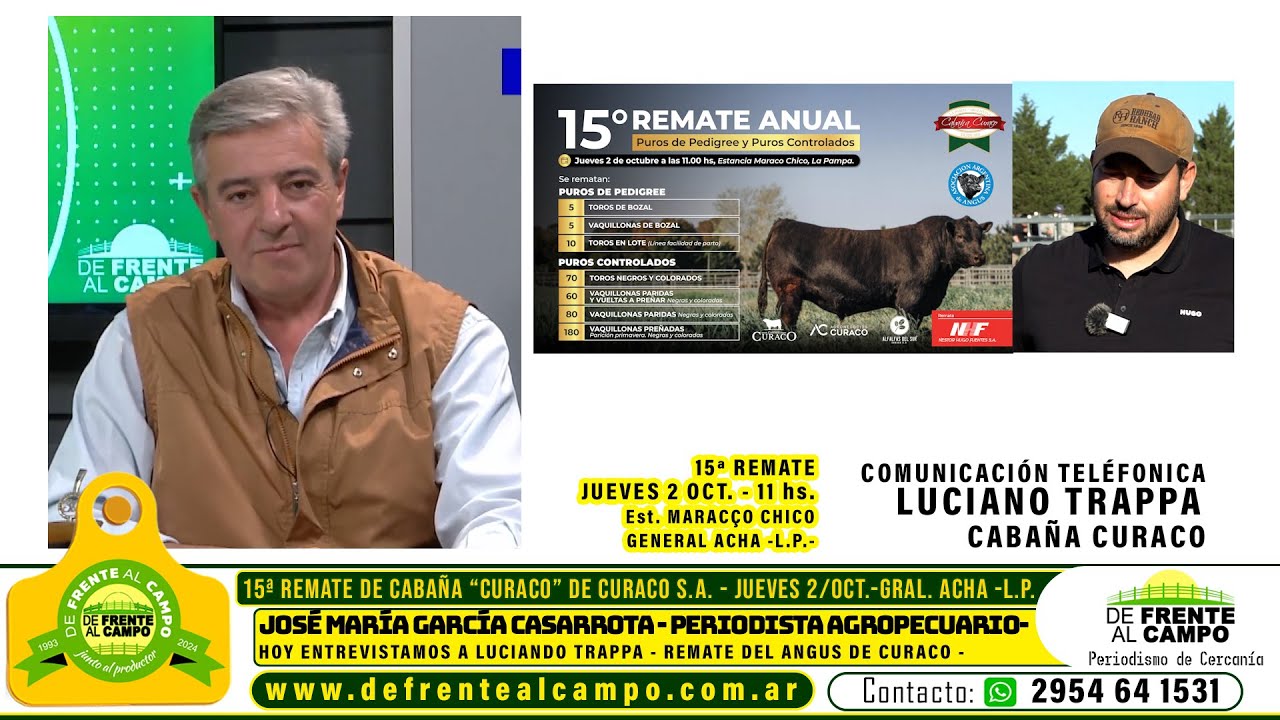 Entrevista: Luciano Trappa anticipa el remate anual de Cabaña Curacó en General Acha