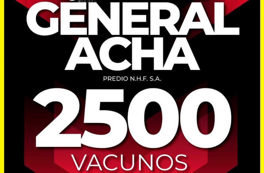 Remate feria Néstor Hugo Fuentes en General Acha con 2500 vacunos el 9 de octubre de 2025.