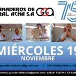 Ganaderos de General Acha S.A. | General Acha | Próximo Remate Feria el miércoles 19 de noviembre de 2025