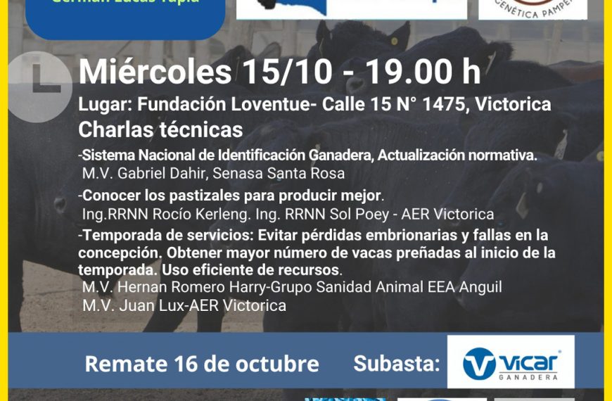 10ª Prueba Pastoril Genética Pampeana “Germán Lucas Tapia” en La Pampa