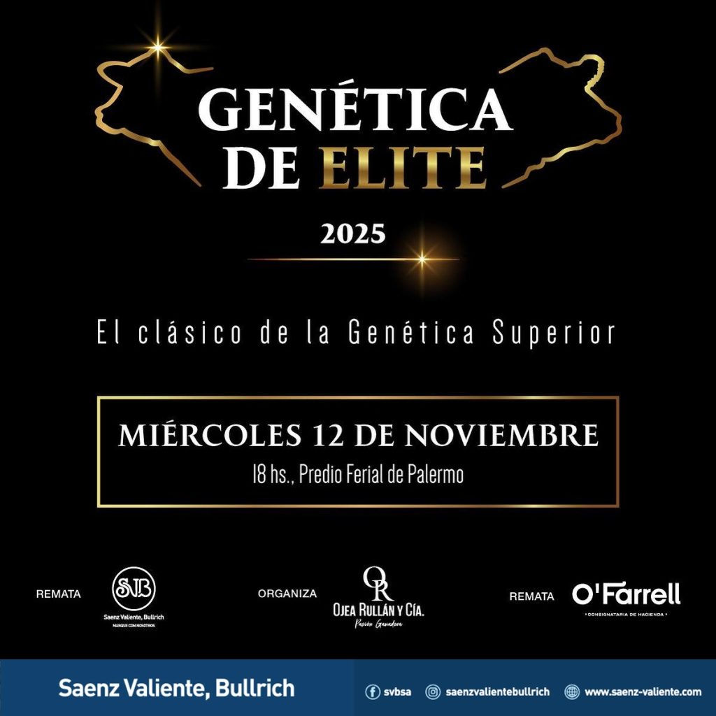 Remate feria Genética de Élite 2025 en Palermo con Saenz Valiente Bullrich