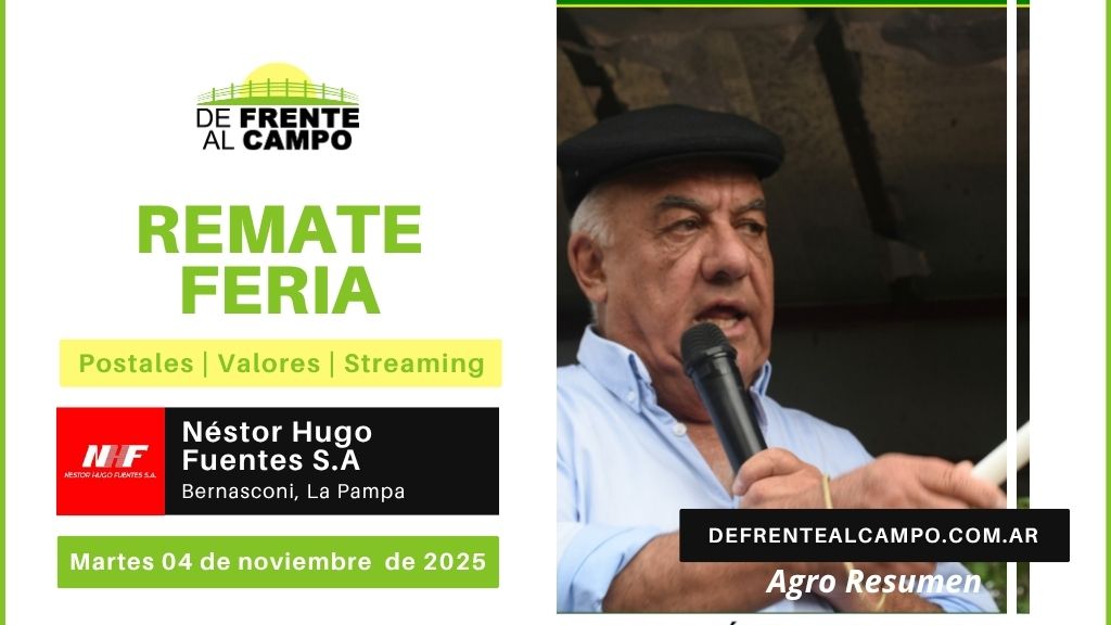Remate Feria de Néstor Hugo Fuentes S.A. | Bernasconi | Martes 04/11/2025