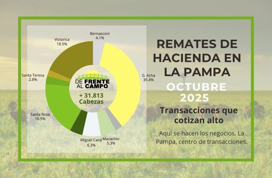Remates de hacienda en La Pampa octubre 2025 — 31.813 cabezas en ferias pampeanas