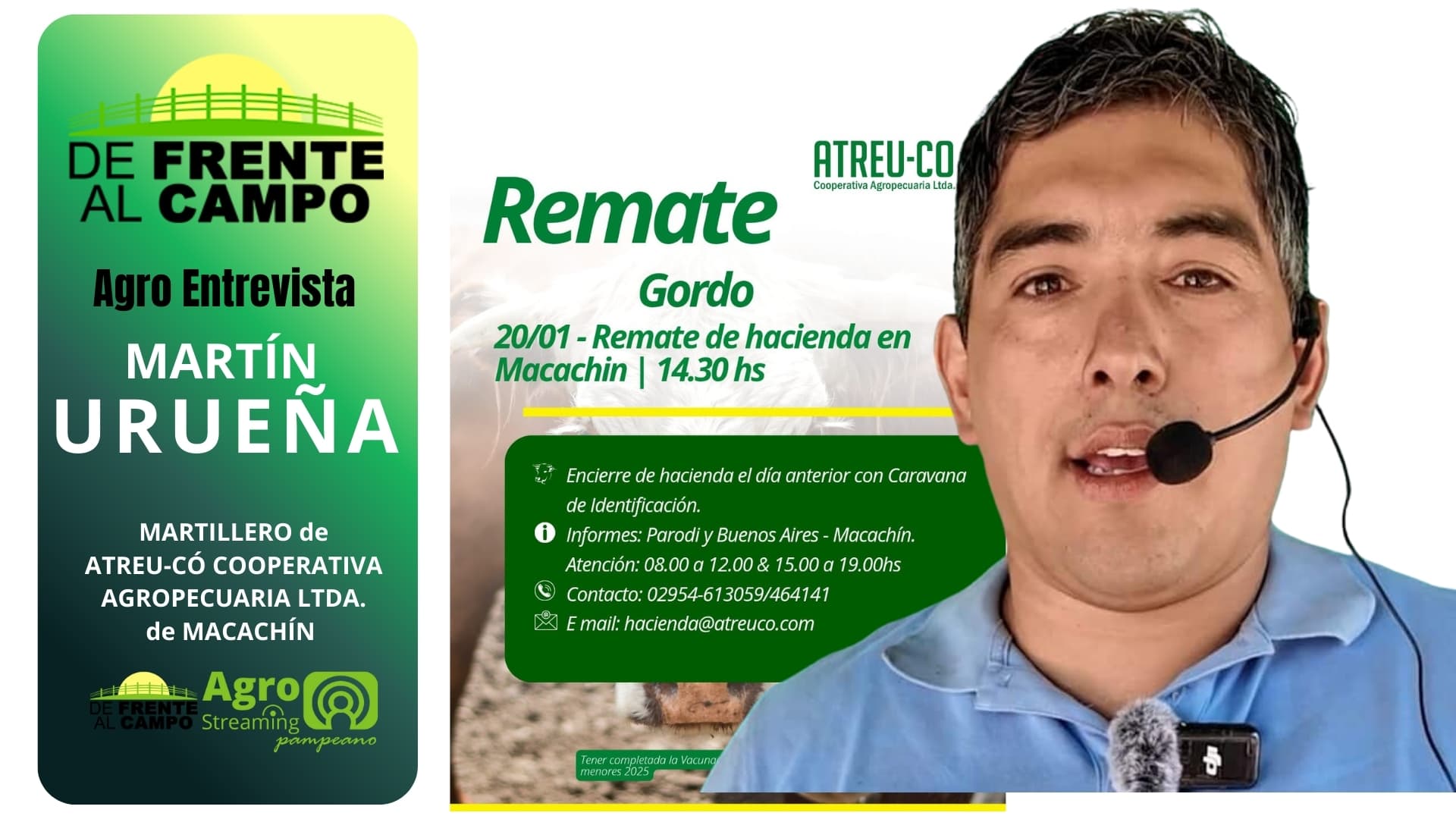 Entrevista: Martín Urueña analizó el primer remate de gordo 2026 de ATREU-CÓ