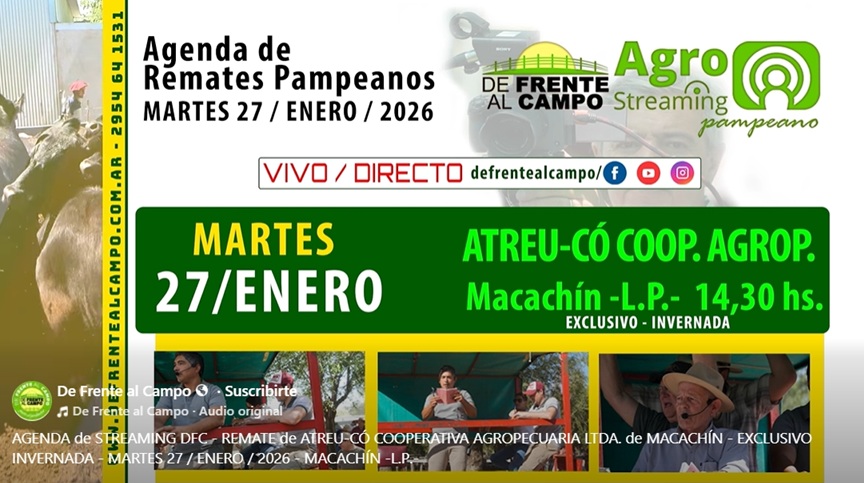ATREU-CO | Macachín | Próximo Remate Feria el martes 27 de enero de 2026