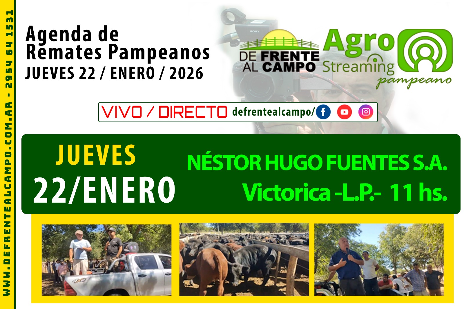 Néstor Hugo Fuentes S.A. | Victorica | Próximo Remate Feria el Jueves 22 de enero de 2026