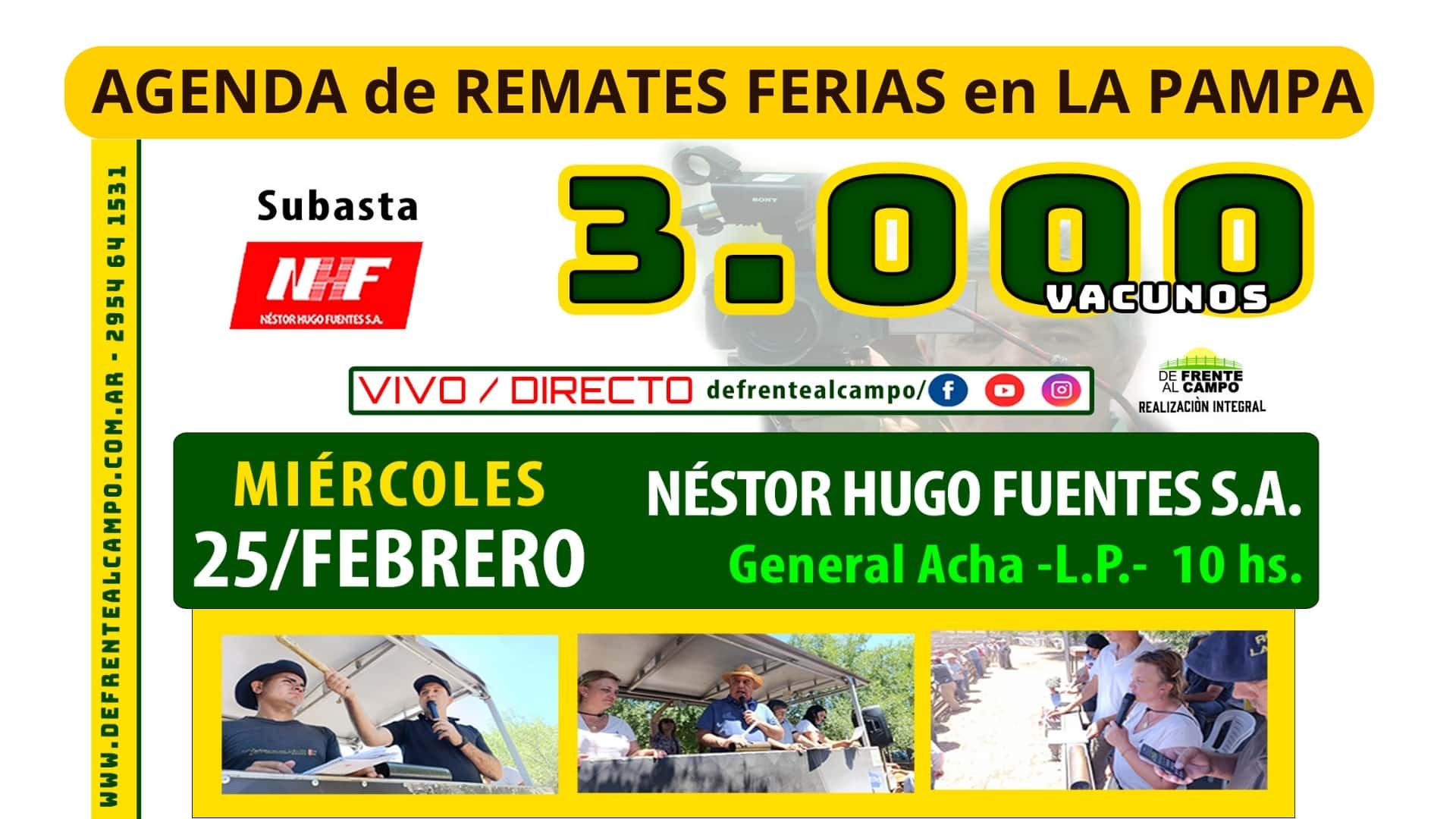 Néstor Hugo Fuentes S.A. | General Acha | Próximo Remate Feria el miércoles 25 de febrero de 2026