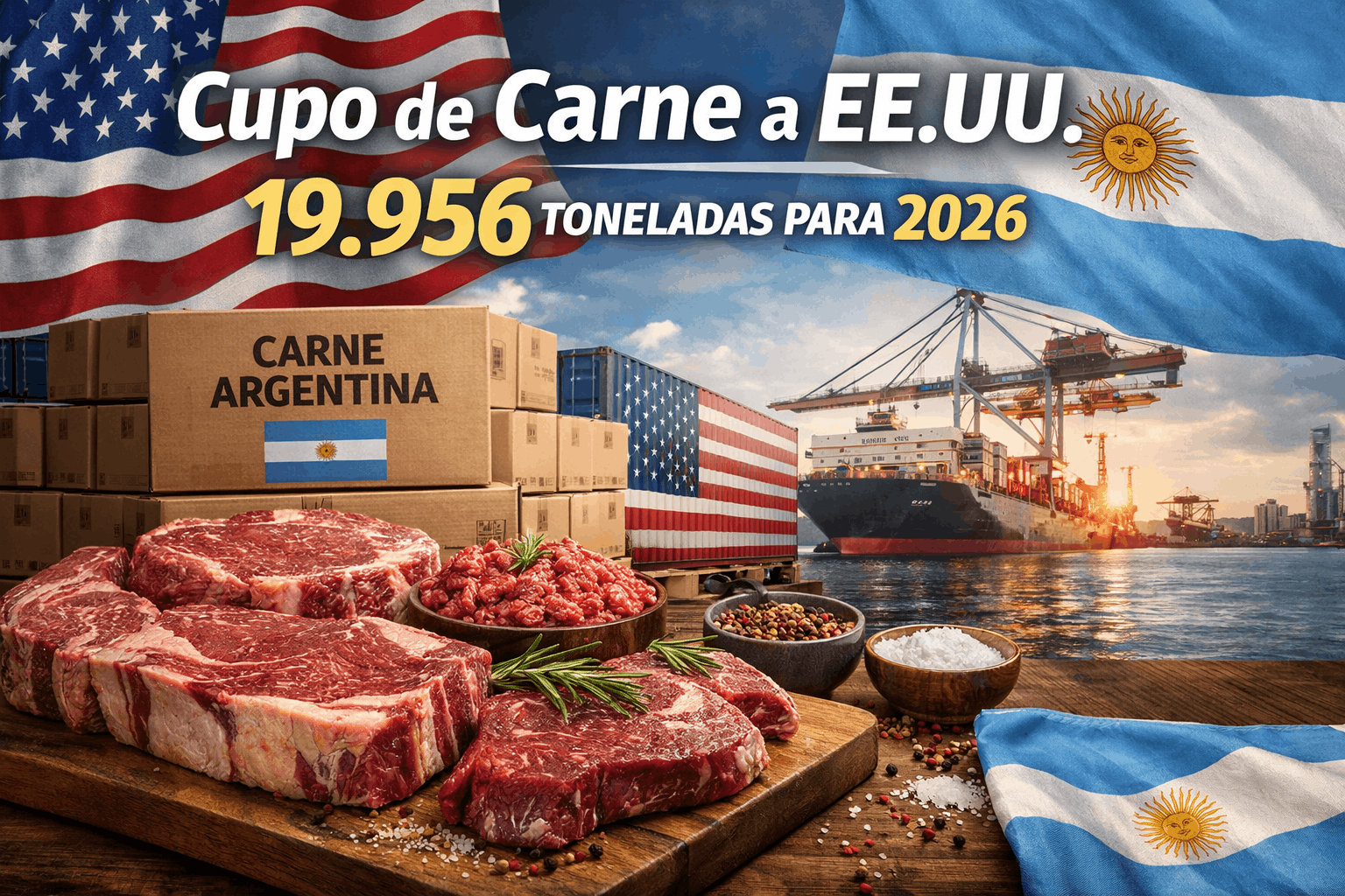Asignan casi 20 mil toneladas del cupo de carne vacuna a Estados Unidos para el ciclo 2026